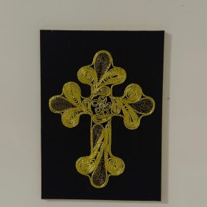 Magnet Krst od srmenog konca