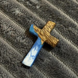 Plavi krstić – Hrast & Epoksi